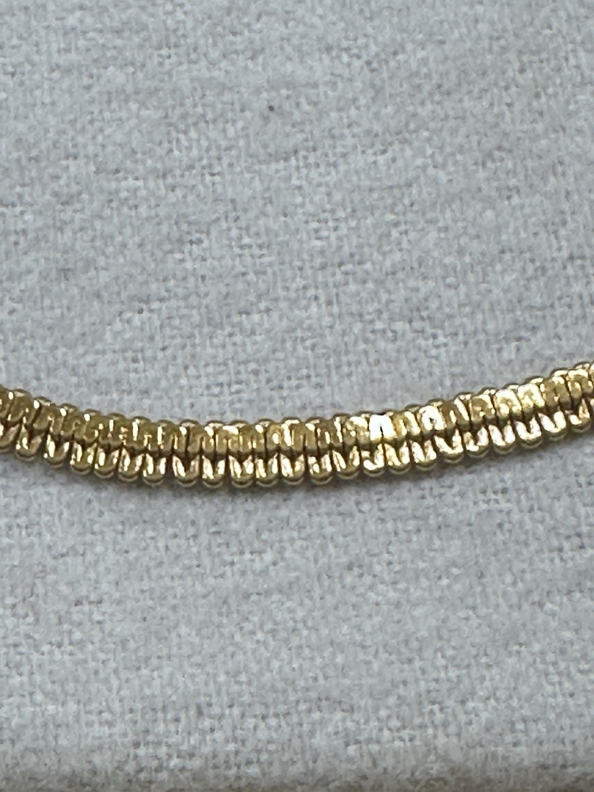 Vintage 70’s Monet Signed Gold Tone Serpentine 18” Necklace Gold Plated