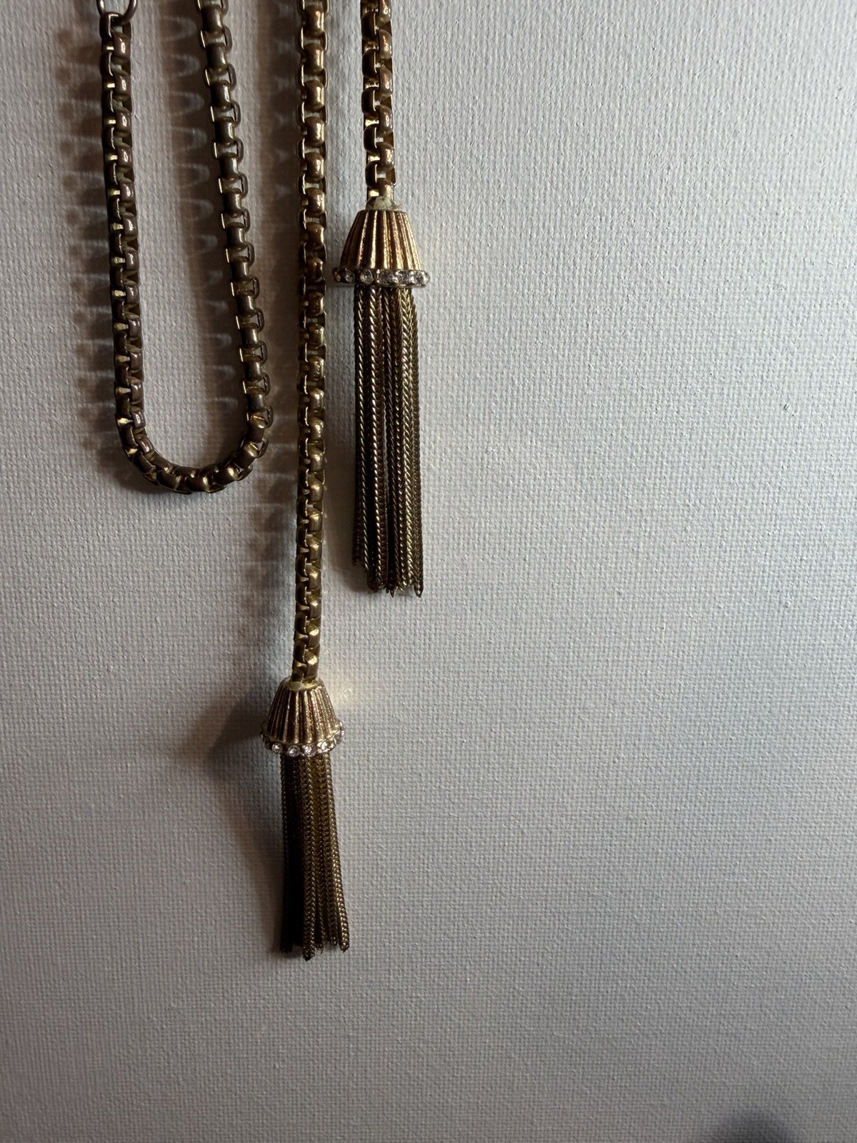 Gold tone J crew ( signature retired flapper lariat design)