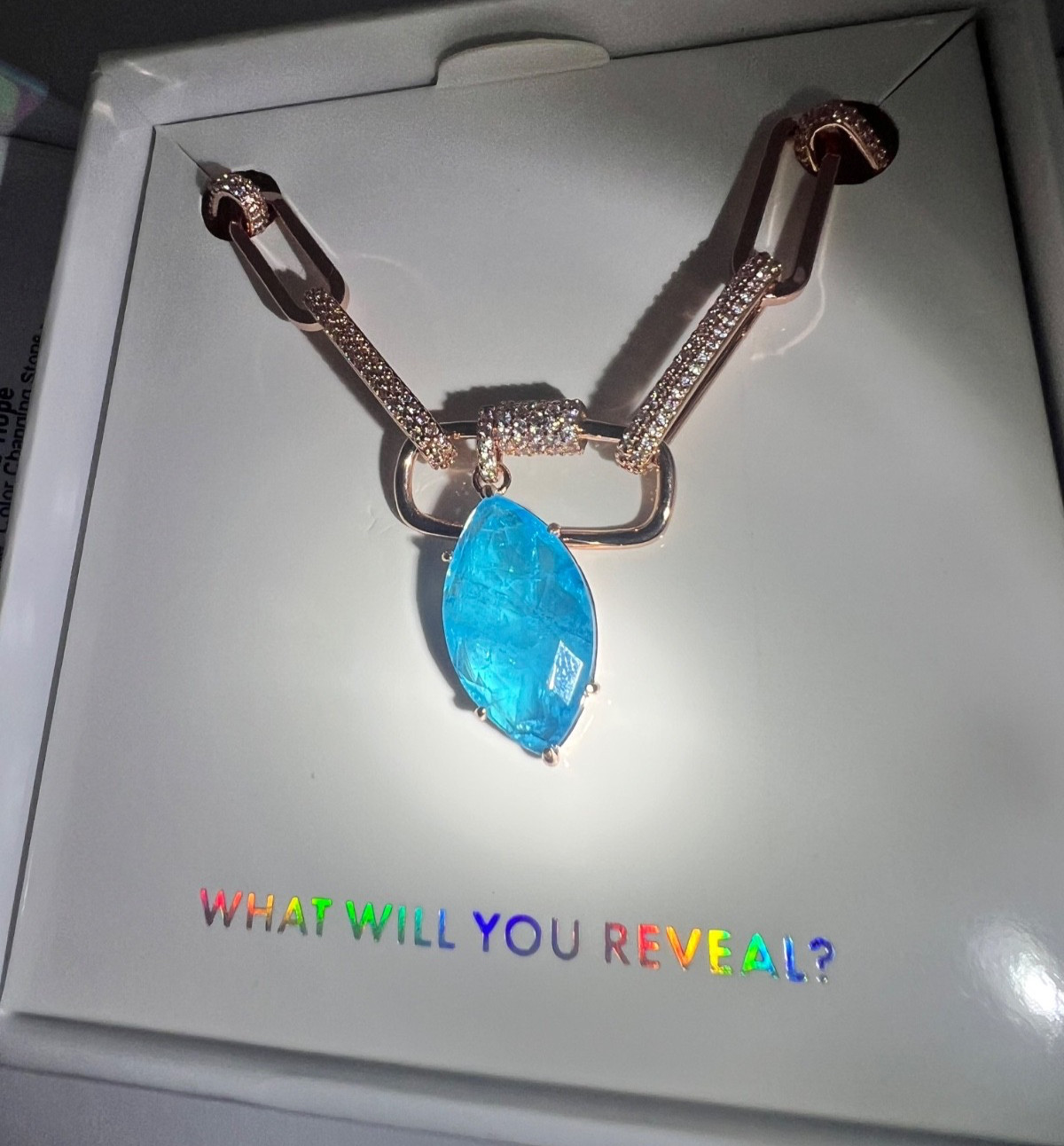 Bomb Party Mental Health Awareness Necklace-Color changing stone