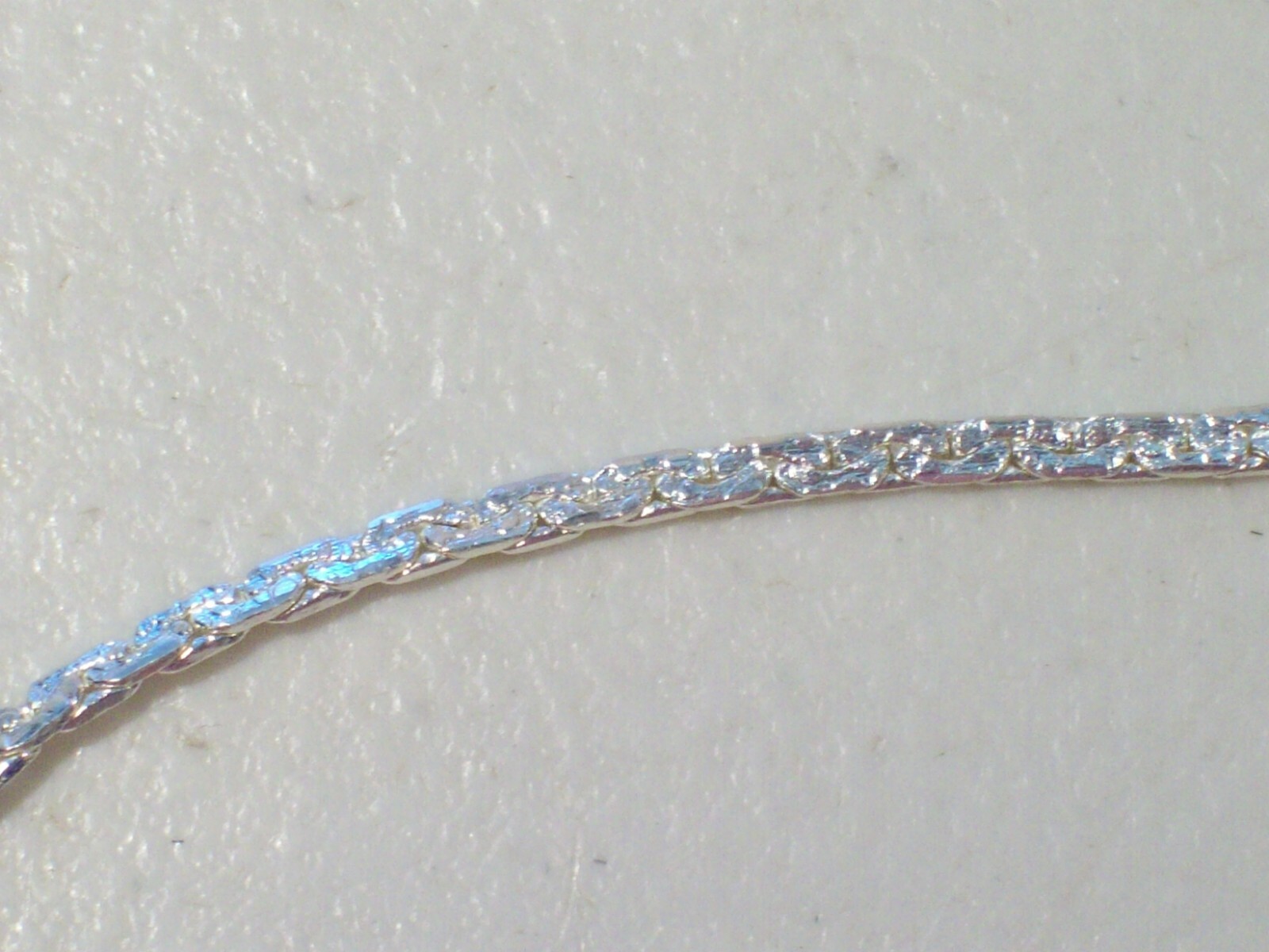 Nwot 14K White Gold Plated 20″ Flat Chain Link Necklace