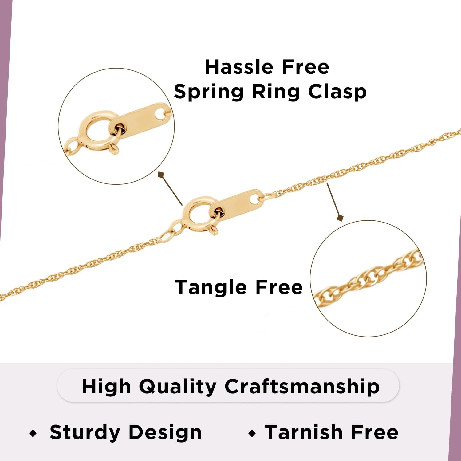 10K Gold Princess Cut CZ Solitaire Pendant Necklace for Women | 1.0-2.0 Carat |