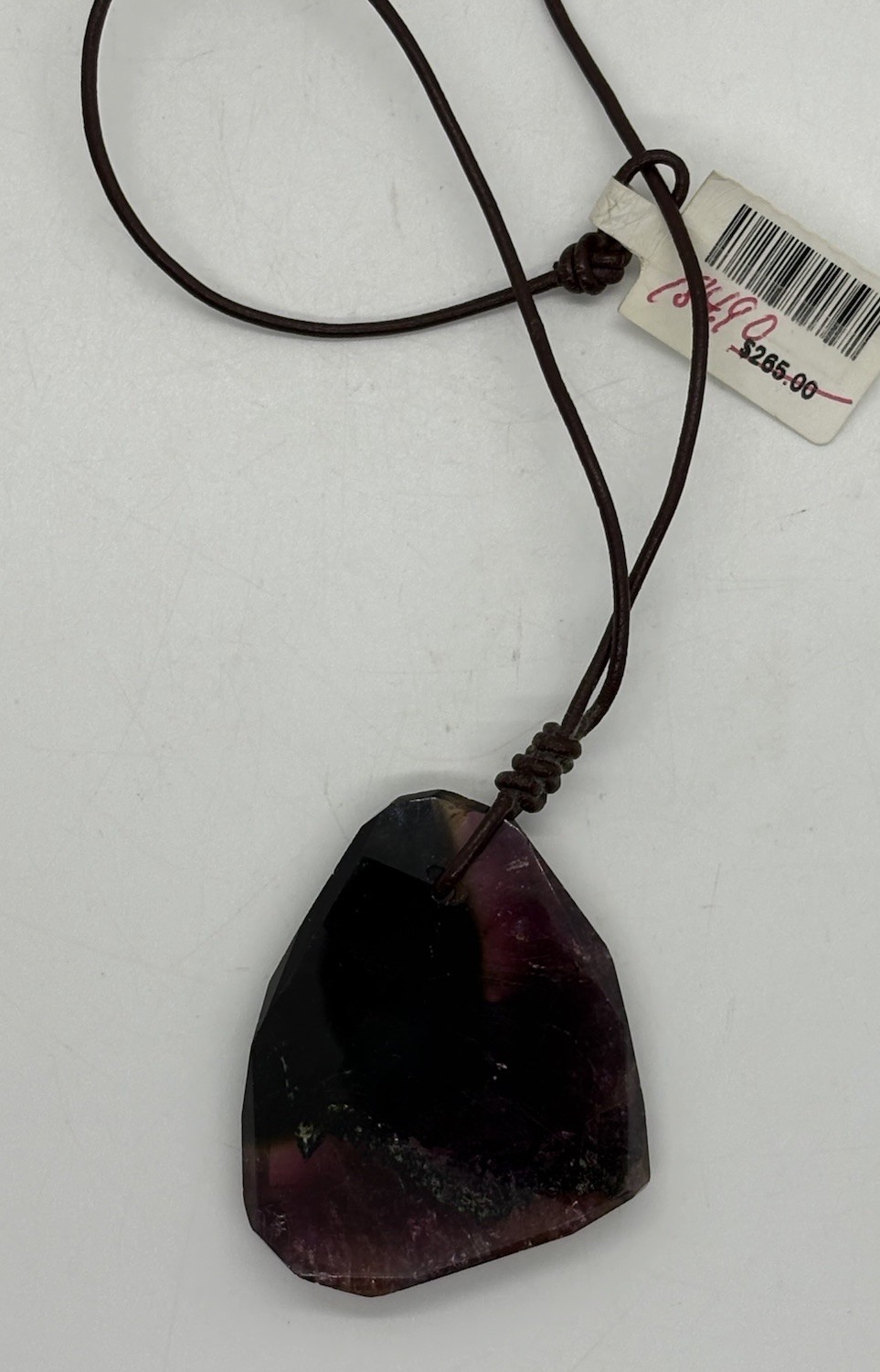 Chan Luu Necklace Natural Bi-Color Tourmaline Pendant Artisan Signed Jewelry NWT