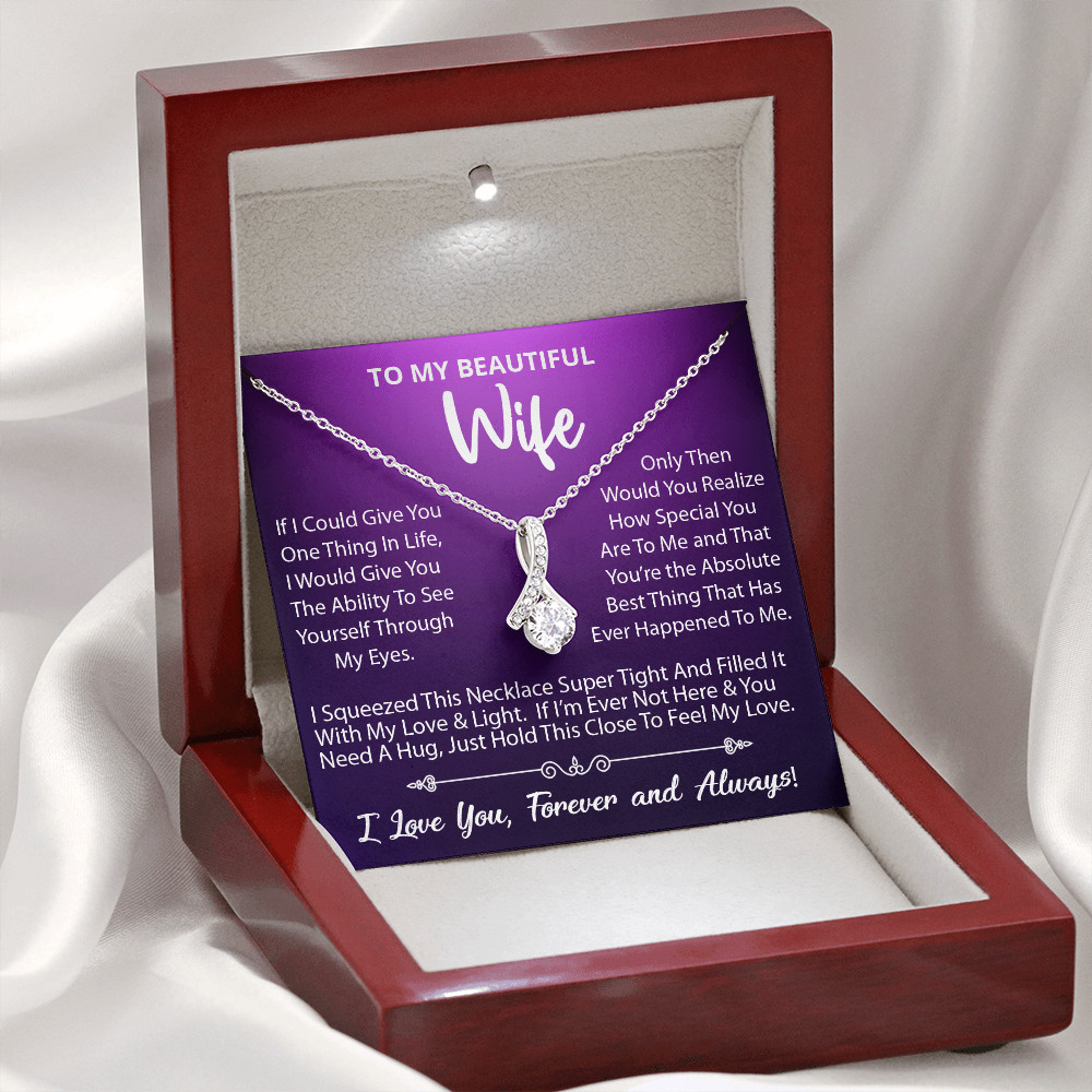 To My Wife Necklace, Gift For Wife, Anniversary Gift, Wife Birthday Gift For Her