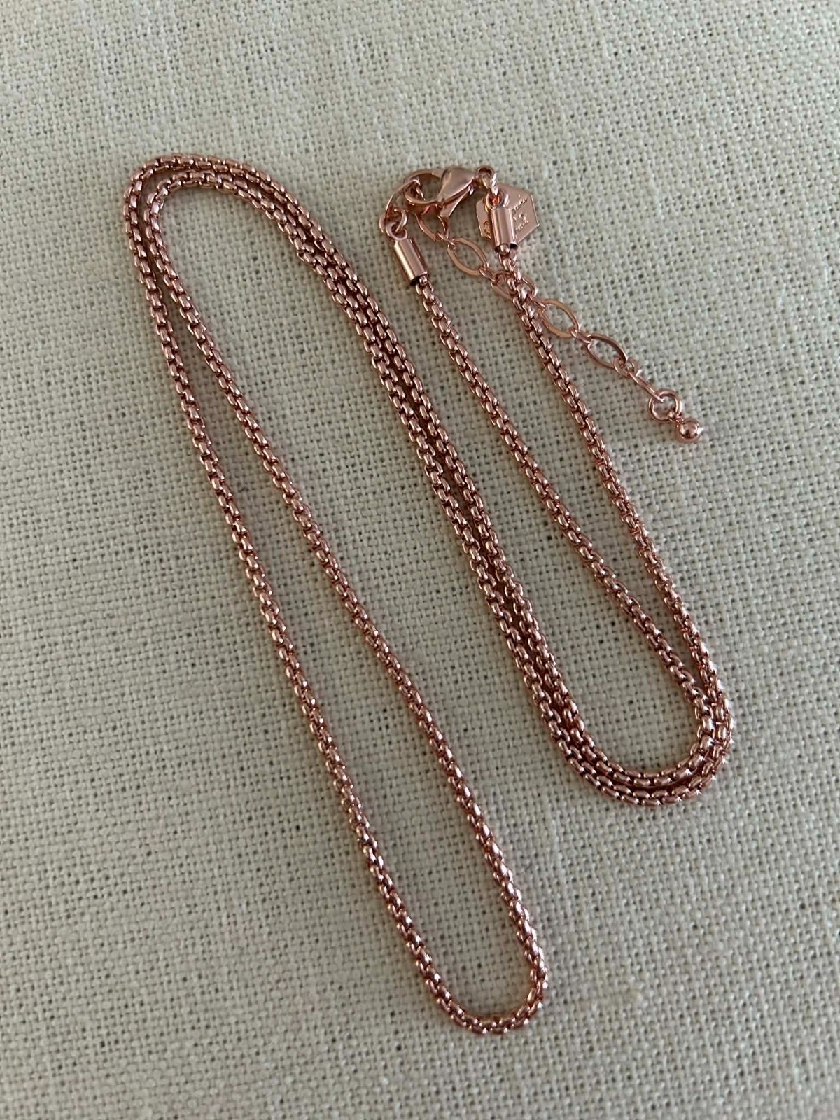 Origami Owl CN3003 Rose Gold 24-26” Cube Chain “New”