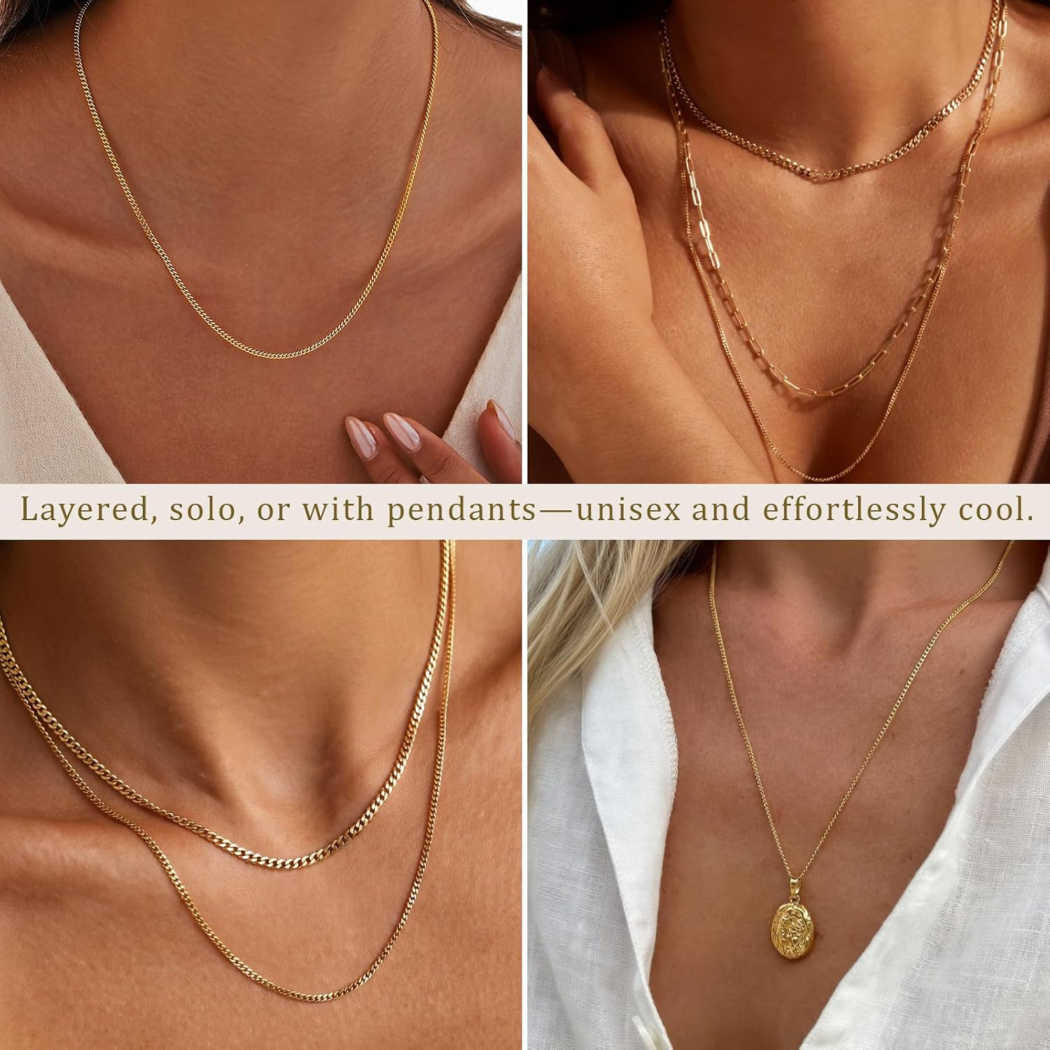 925 Sterling Silver Cuban Chain Necklace for Women, 1.5Mm/2Mm Curb Thin Chains J