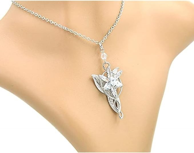 3 Set Lord of the Ring Elven Leaf Aragorn Arwen Evenstar Pendant Chain Necklace