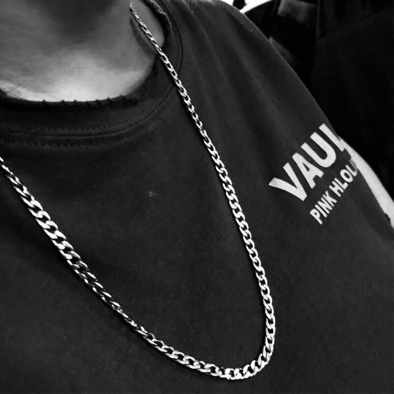 Wholesale 316 Stainless Steel 2-15mm Curb Cuban Chain Necklace Women MEN 40-90cm