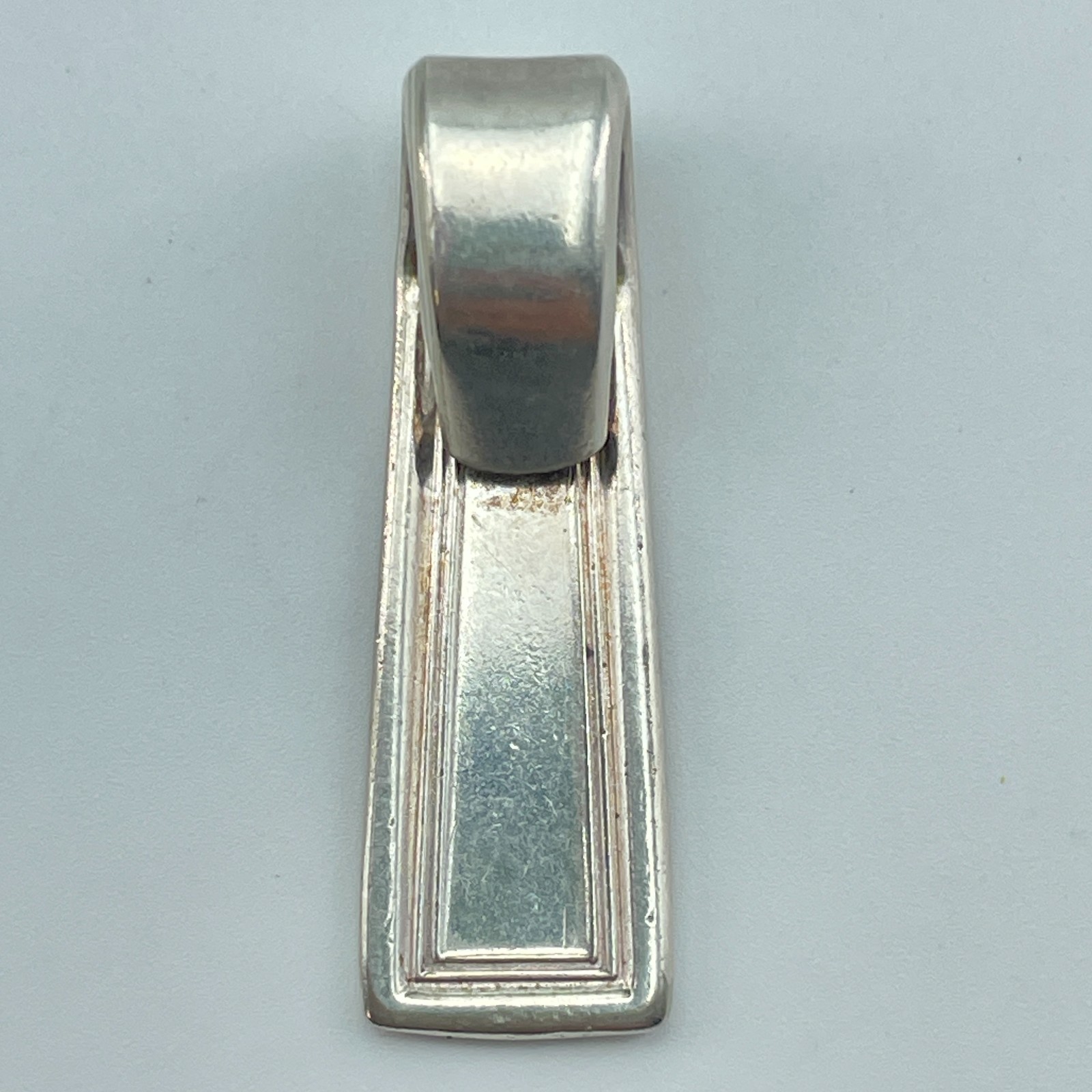 Silver Plated Basket Weave Pendant Bail Slide Enhancer No Chain 1.5in Fashion