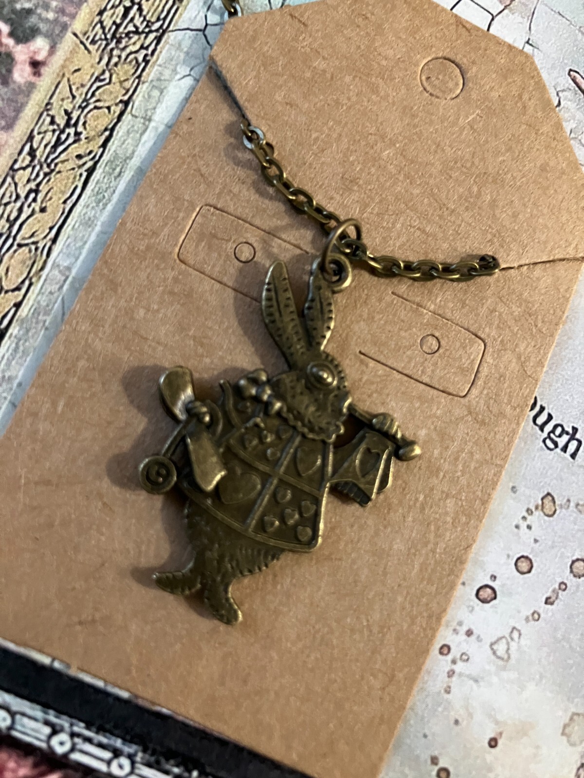 Alice in Wonderland Rabbit Necklace 18 inch Brand New (26)
