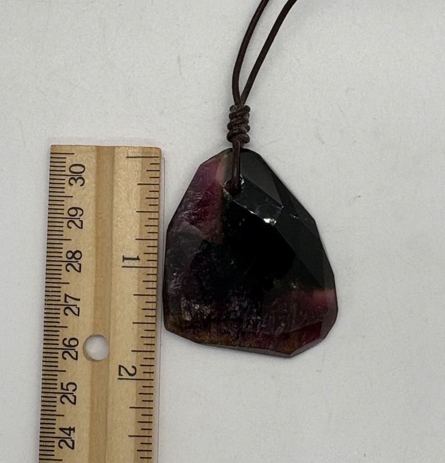 Chan Luu Necklace Natural Bi-Color Tourmaline Pendant Artisan Signed Jewelry NWT