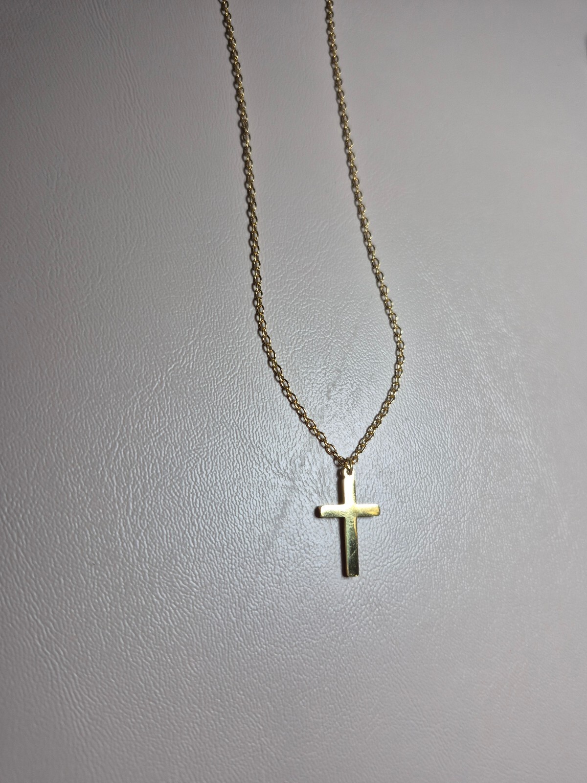 Gold-Tone Layered Cross Pendant Beaded Chain Necklace Set of 2