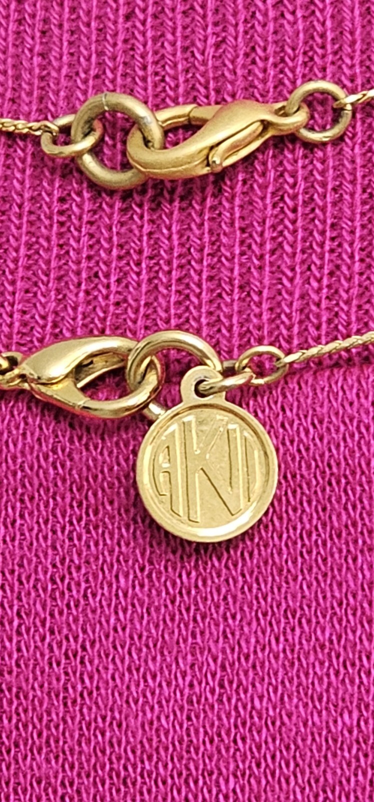 TWO ANN KLEIN necklaces gold tone 16” and 18 ” in Excellent condition