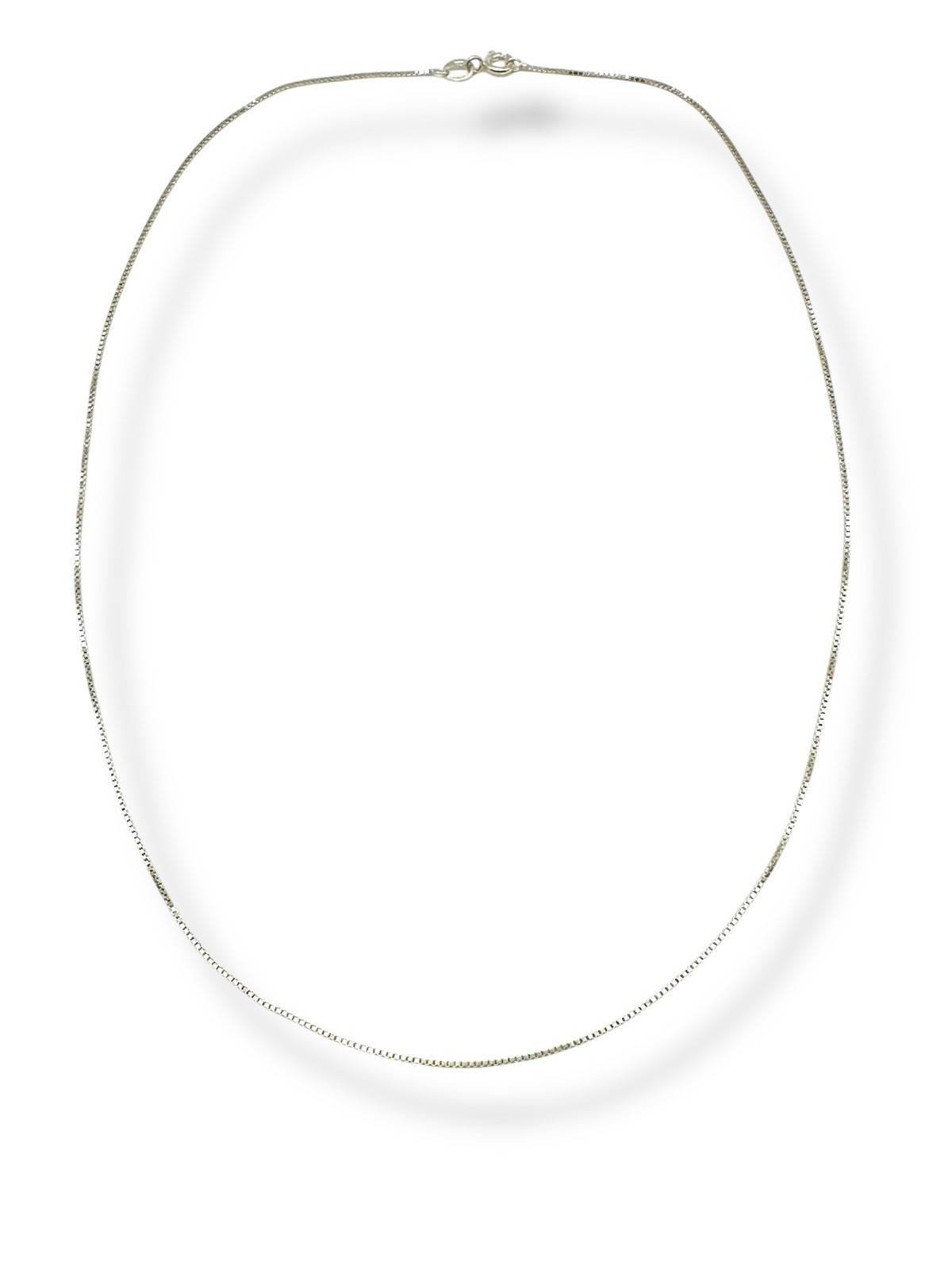 Italian 925 Sterling Silver Venetian Box Chain Necklace – 20”
