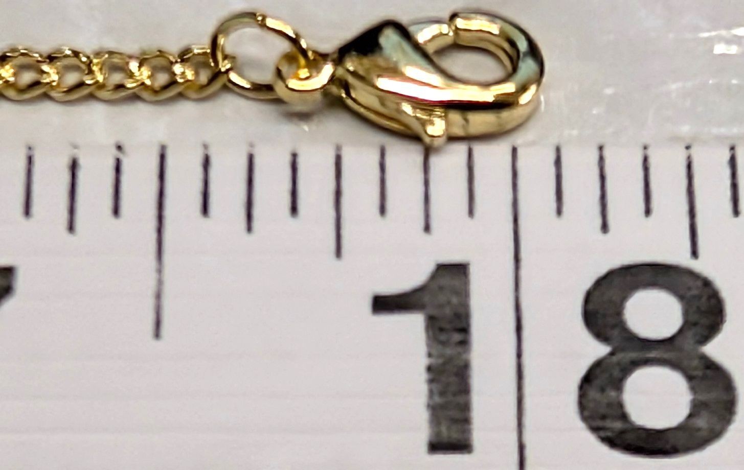 New Gold Tone 18″ Curb Chain Necklace Classic Flat Link Lobster Clasp Mens Women