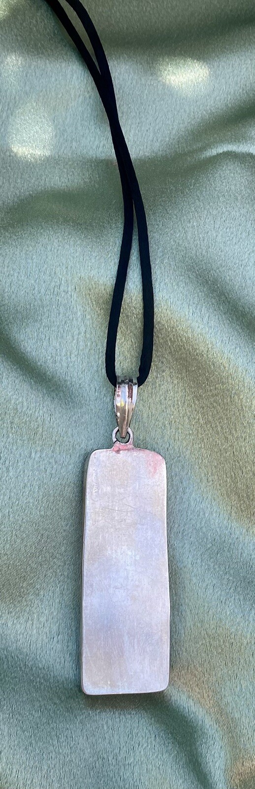 Carved Cats Necklace Silk Satin Cord