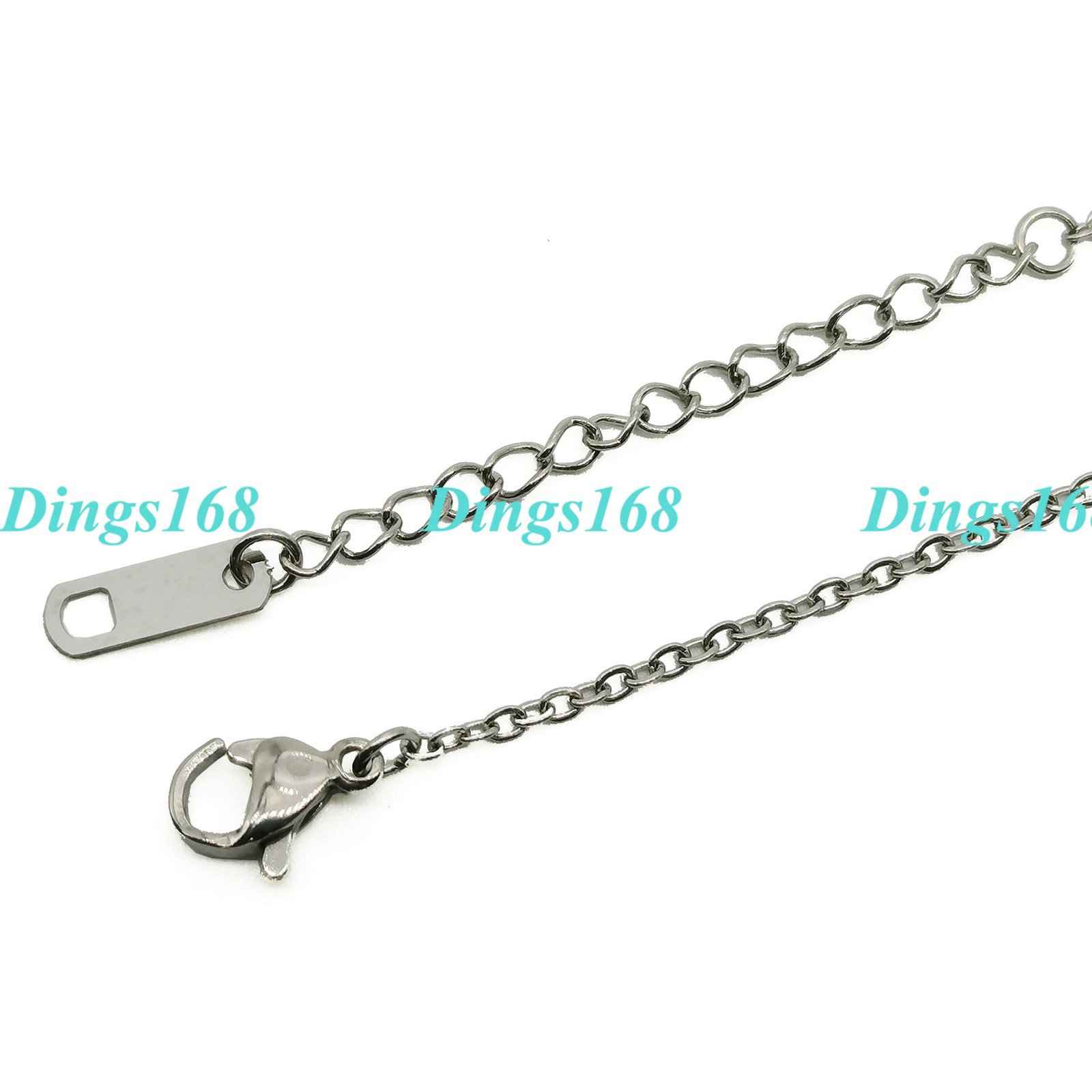 Genuine 18K White Gold Filled Tarnish-Free 1.5mm wide Cable Chain Necklace E076W