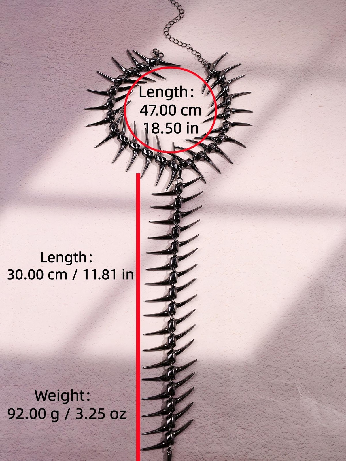 Women’s Thorn Skeleton Alloy Necklace Gothic Punk Hip Hop Pendant Jewelry Gift