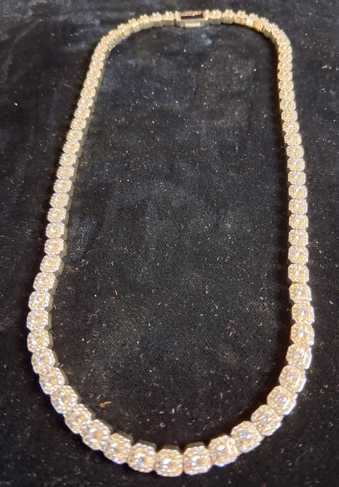 GLD 16 inch cubic zirconia gold plated necklace