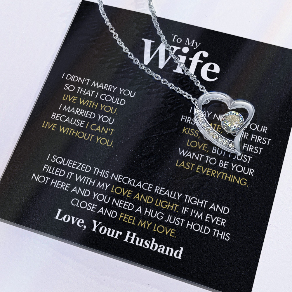 To My Wife Necklace Gift for Wife Anniversary Birthday Christmas Jewelry