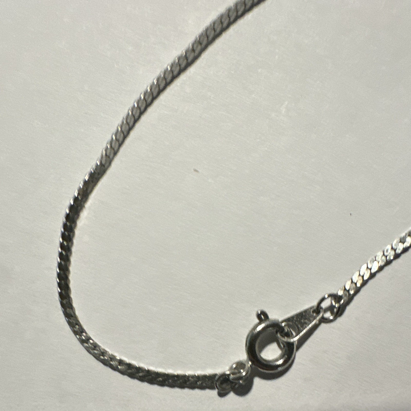 Silver Tone Snake Chain Necklace, Metal, Spring Ring Clasp, 22in.