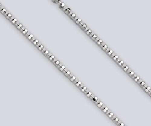 Diamond Cut Bead Chain – 2.2mm (Necklace,Bracelet,Anklet) – Sterling Silver [GT]