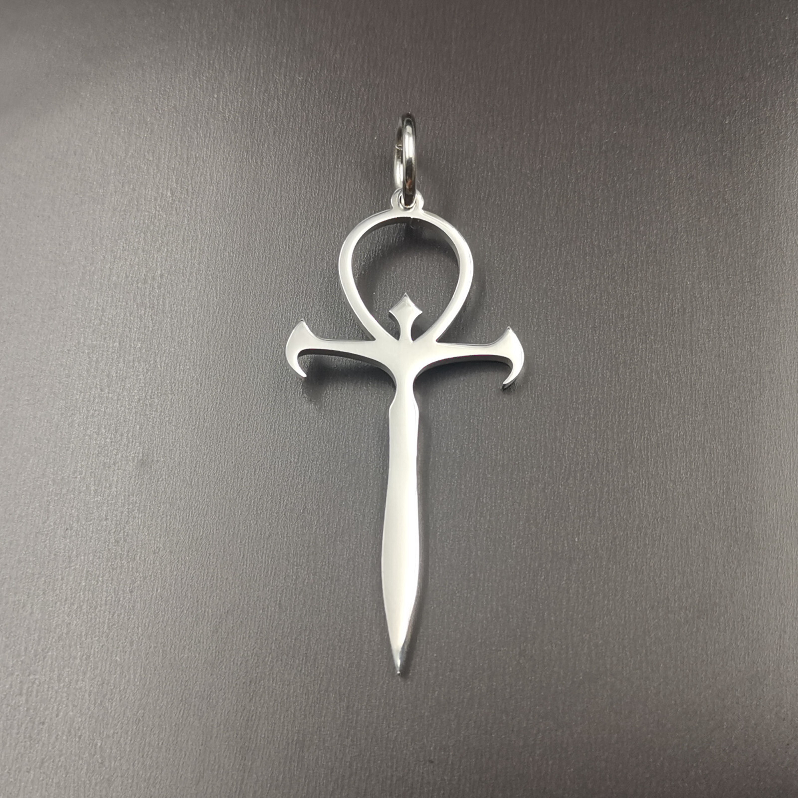 Vampire Ankh Pendant S.steel luciferian necklace box/cuba/figaro/wheat 24in