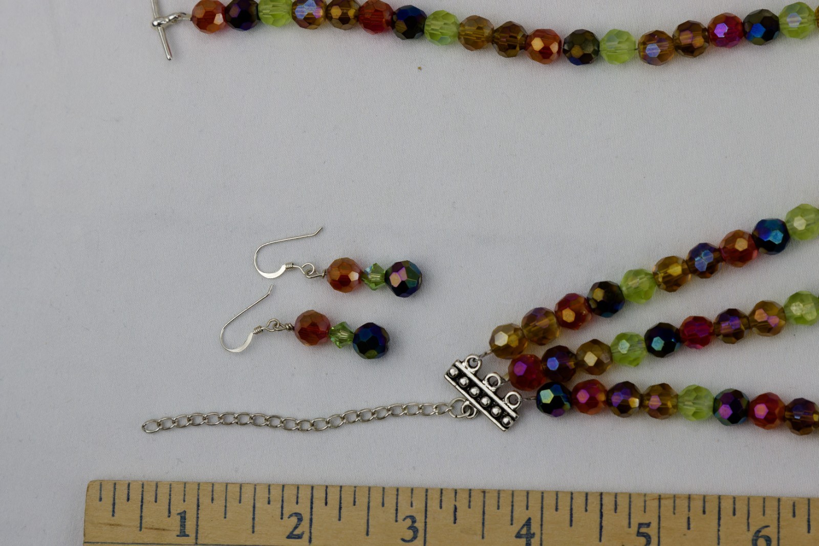 Multi-color Faceted Glass Bead SET