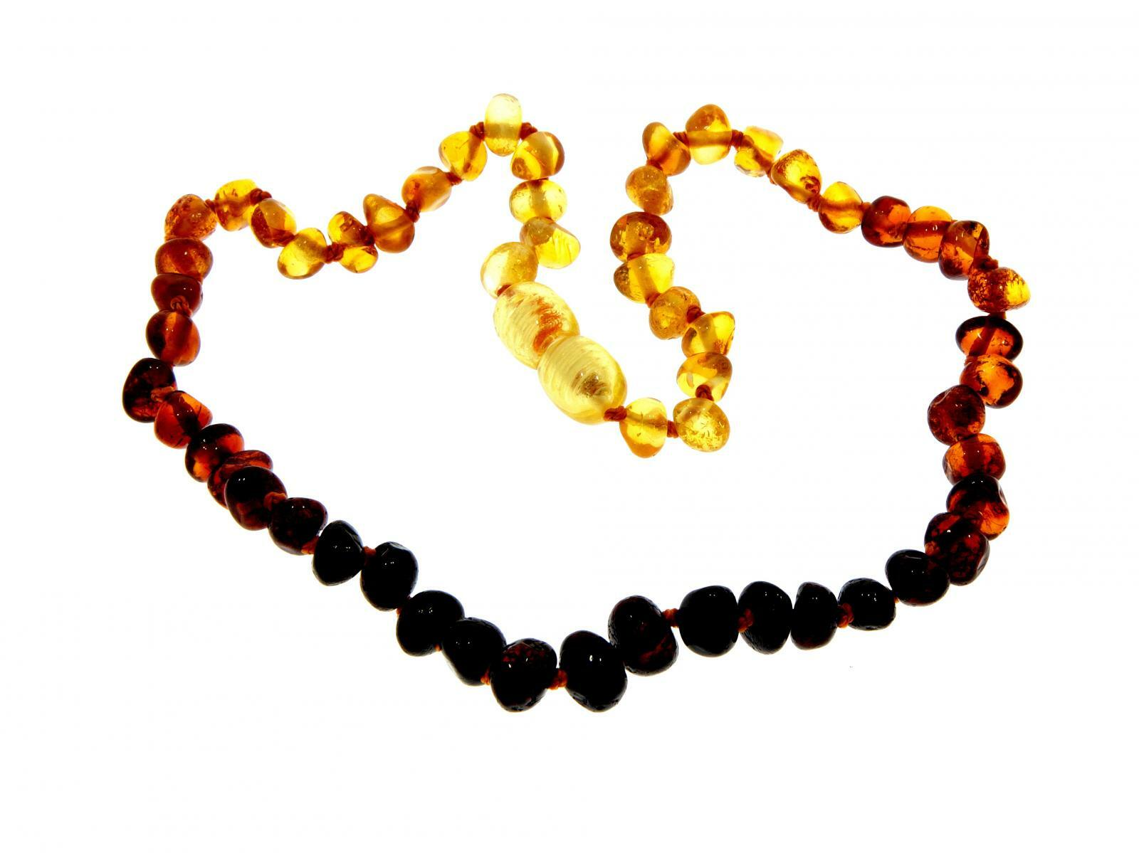 CERTIFIED 100% Genuine Baltic Baroque Adult Amber Beaded Necklace 6-8 mm.