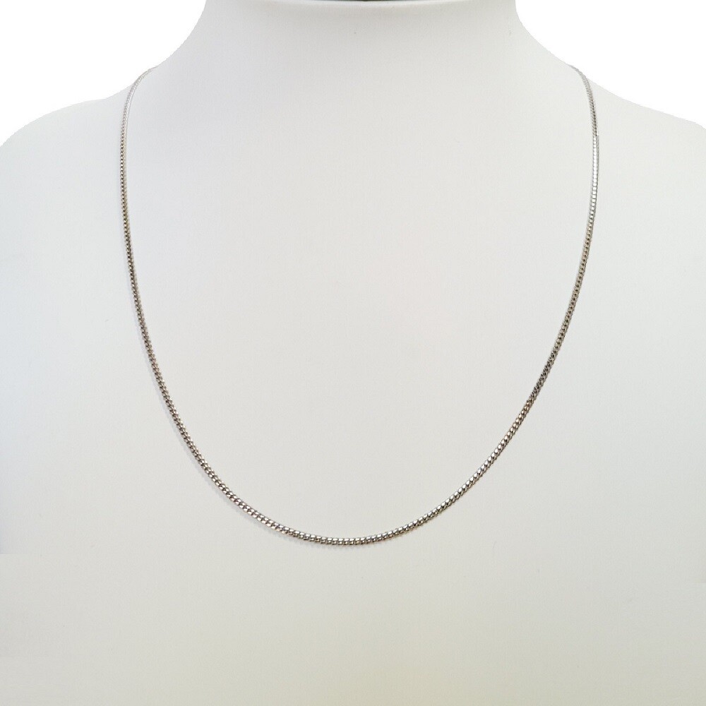 Sterling Silver Rhodium Finish 2mm Miami Cuban Curb Chain Necklace,Made in Italy