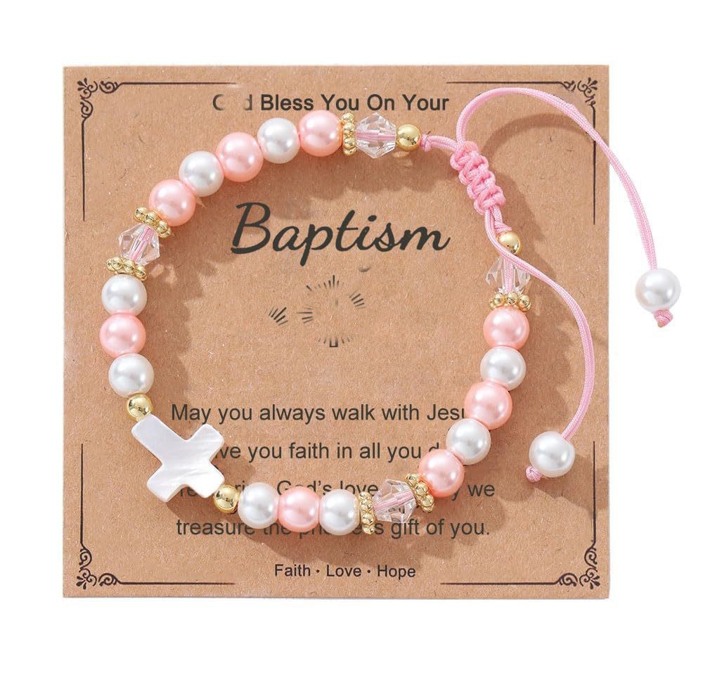 Adjustable braided bracelet with engraved stainless steel heart pendant birthday