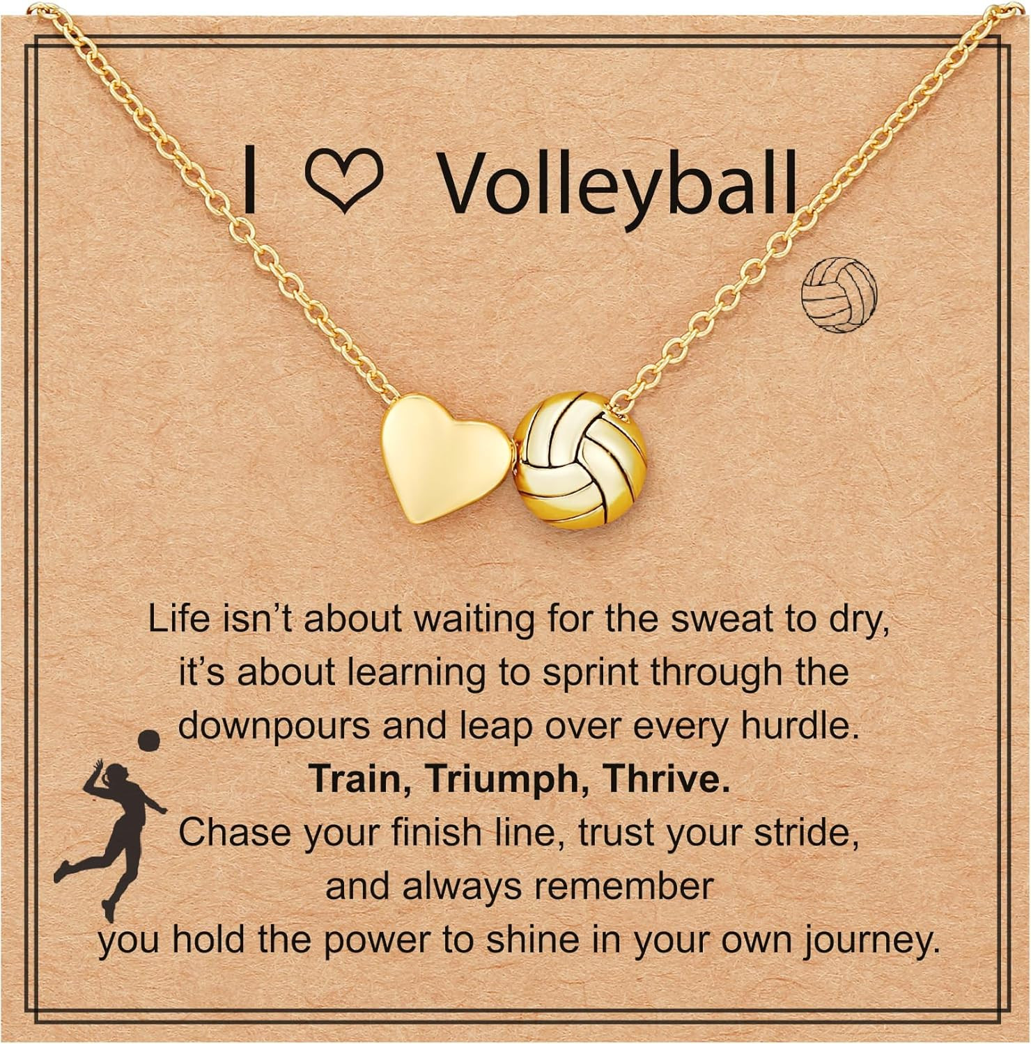 Softball/Soccer/Volleyball/Basketball Necklace for Girls Women, Sports Accessori