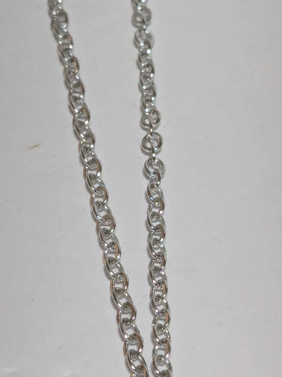Silver Tone June Birthstone Charm/Pendant Necklace With Faux Alexandrite 18″
