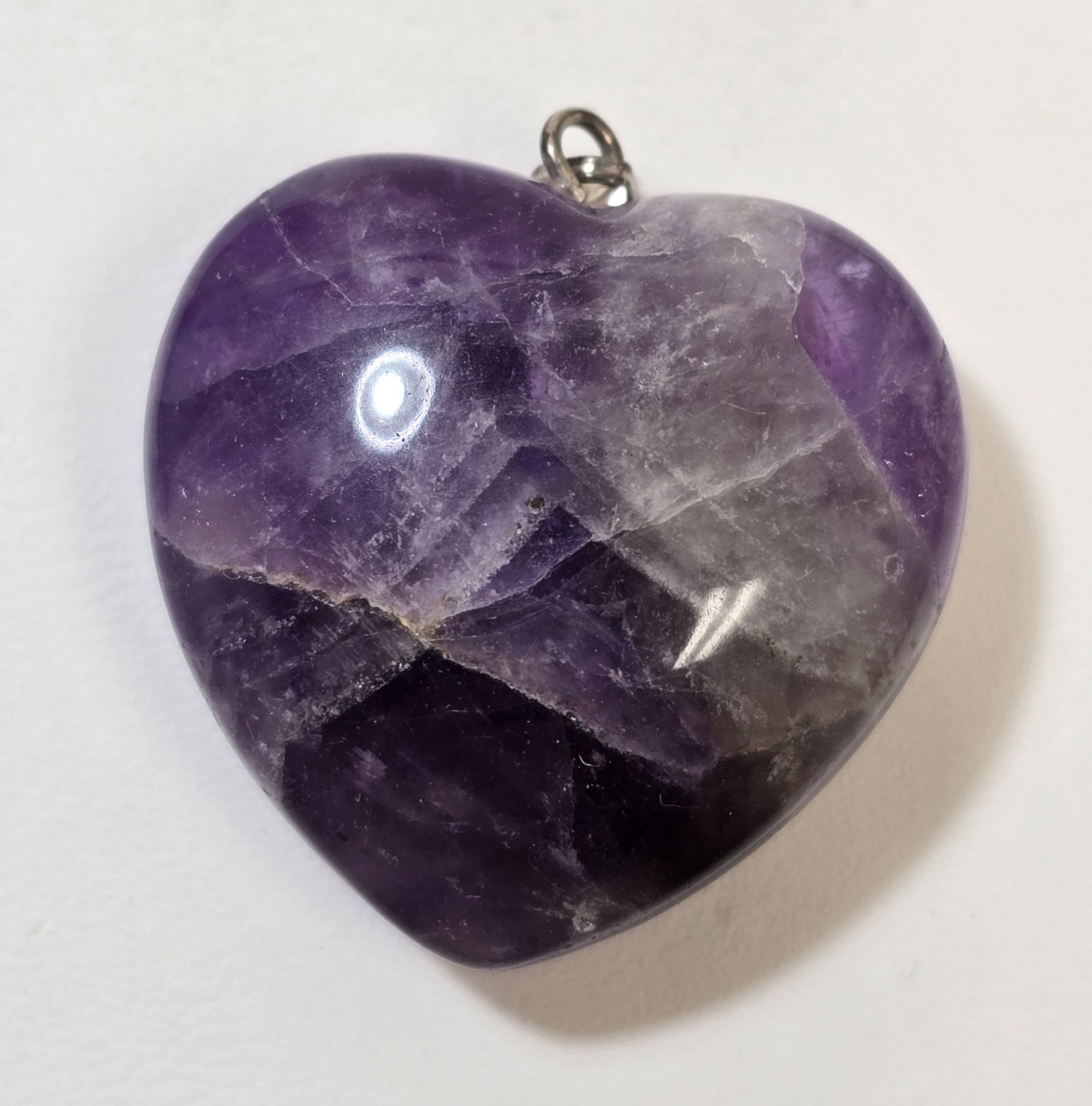 25mm Amethyst Heart Pendant