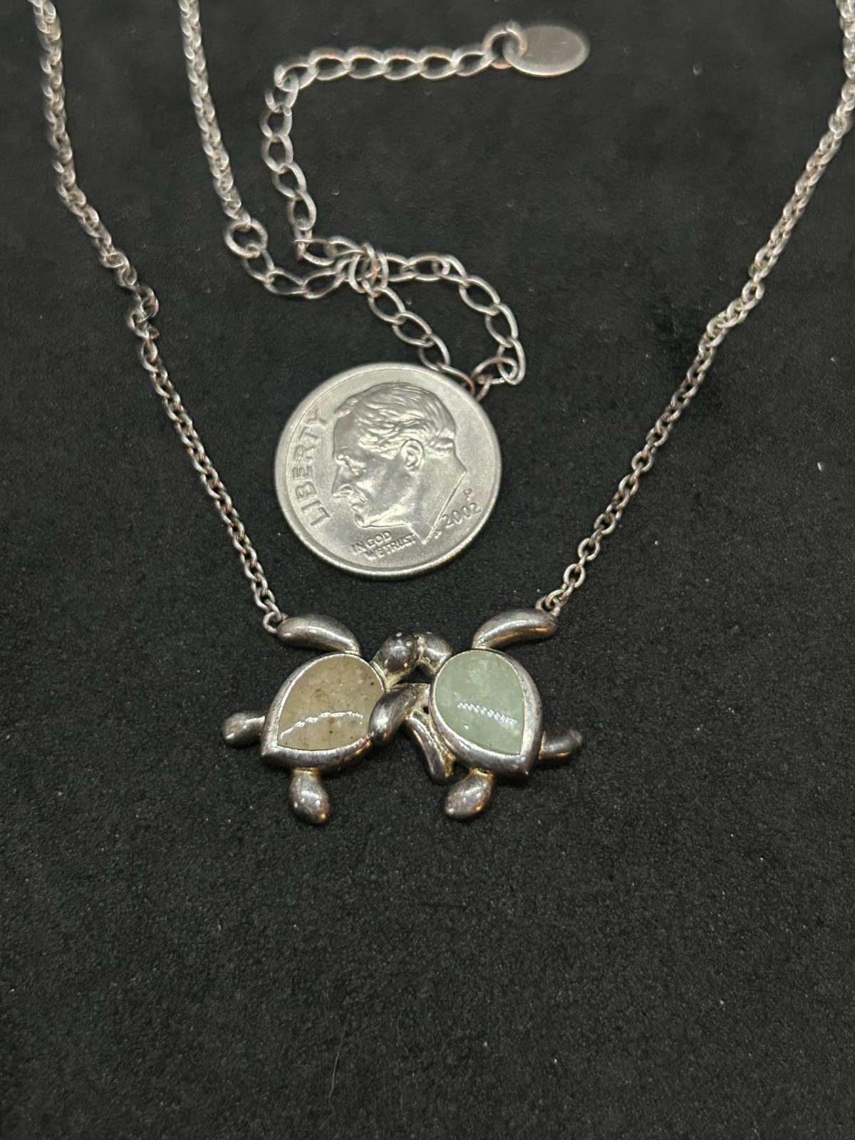 925 Sterling Dune Turtles Necklace 16-20in – 6.72g