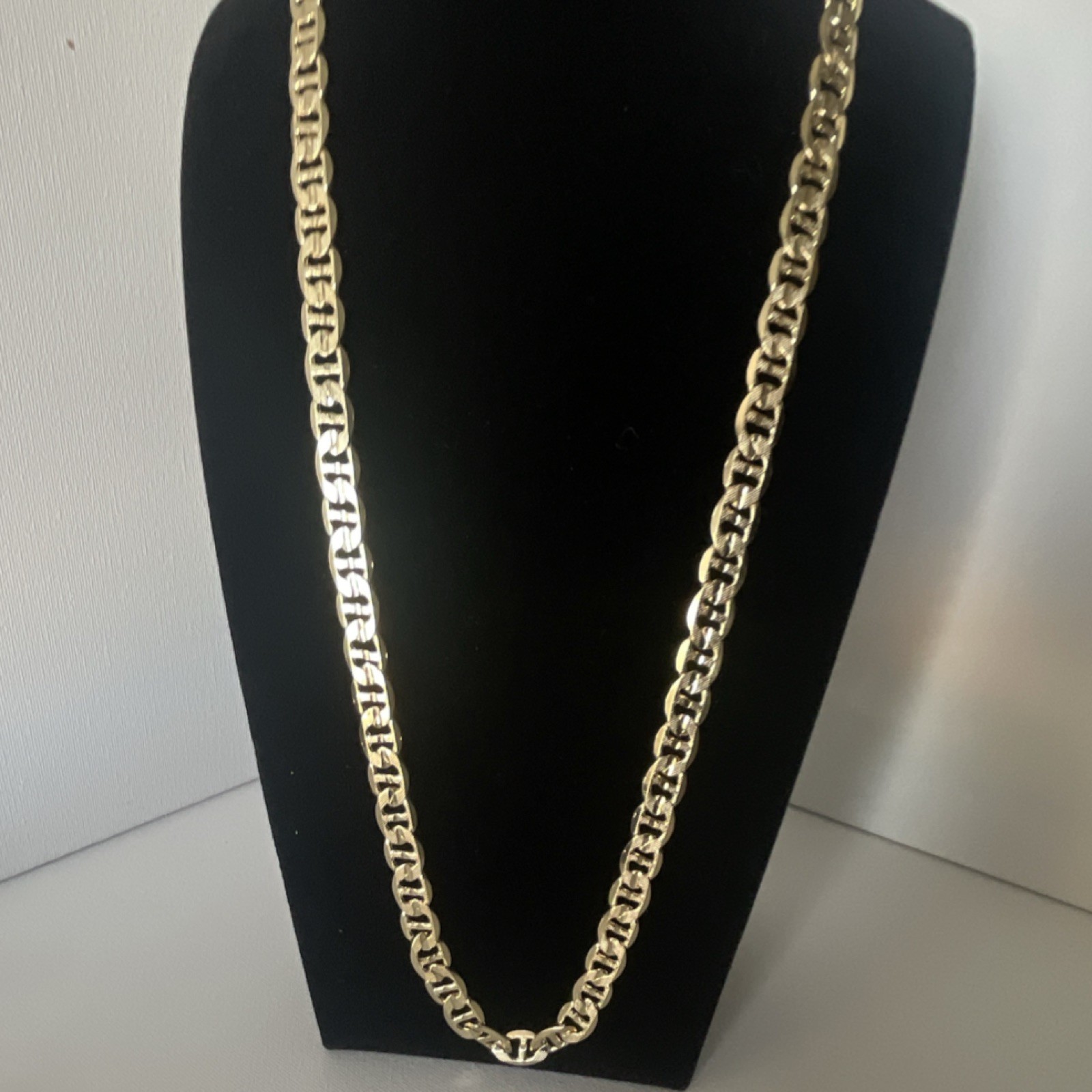 14K Gold Filled Diamond Cut Cuban Link Chain Necklace 22” 4 mm Unisex