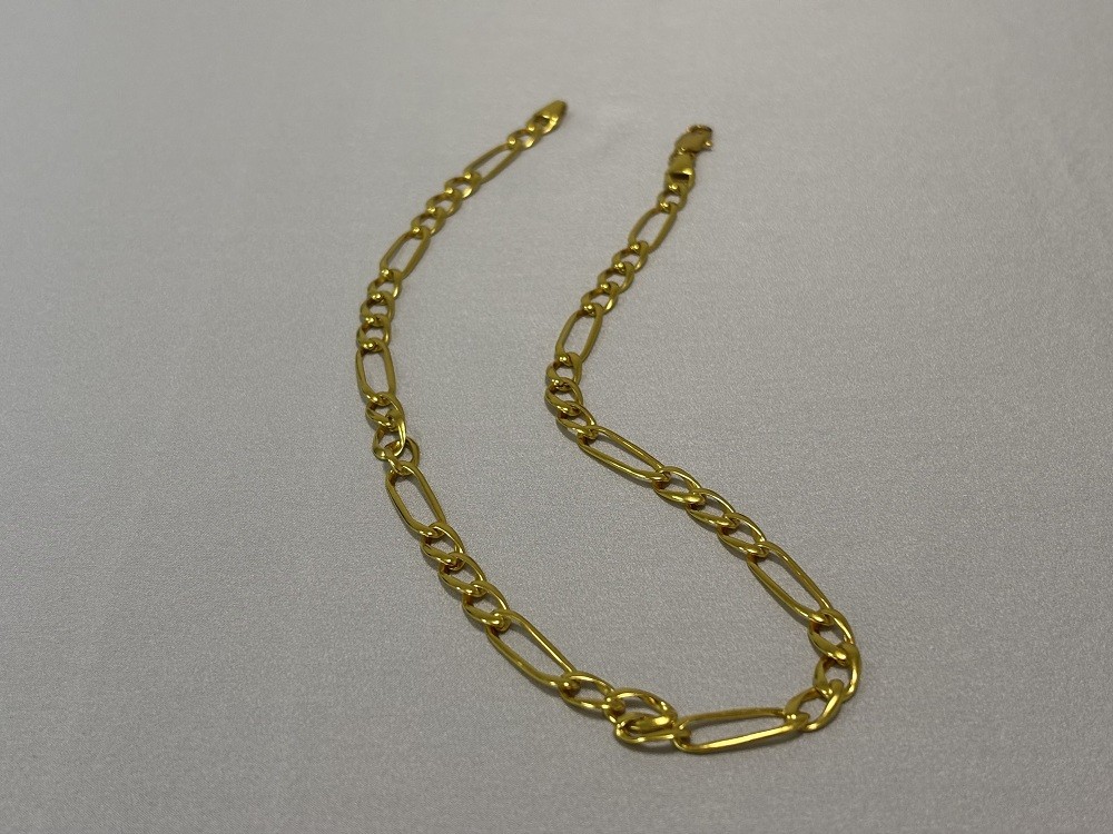 Pure 18K Gold Men and Womens Buckle 7mm 20in Fashion Necklace with Box