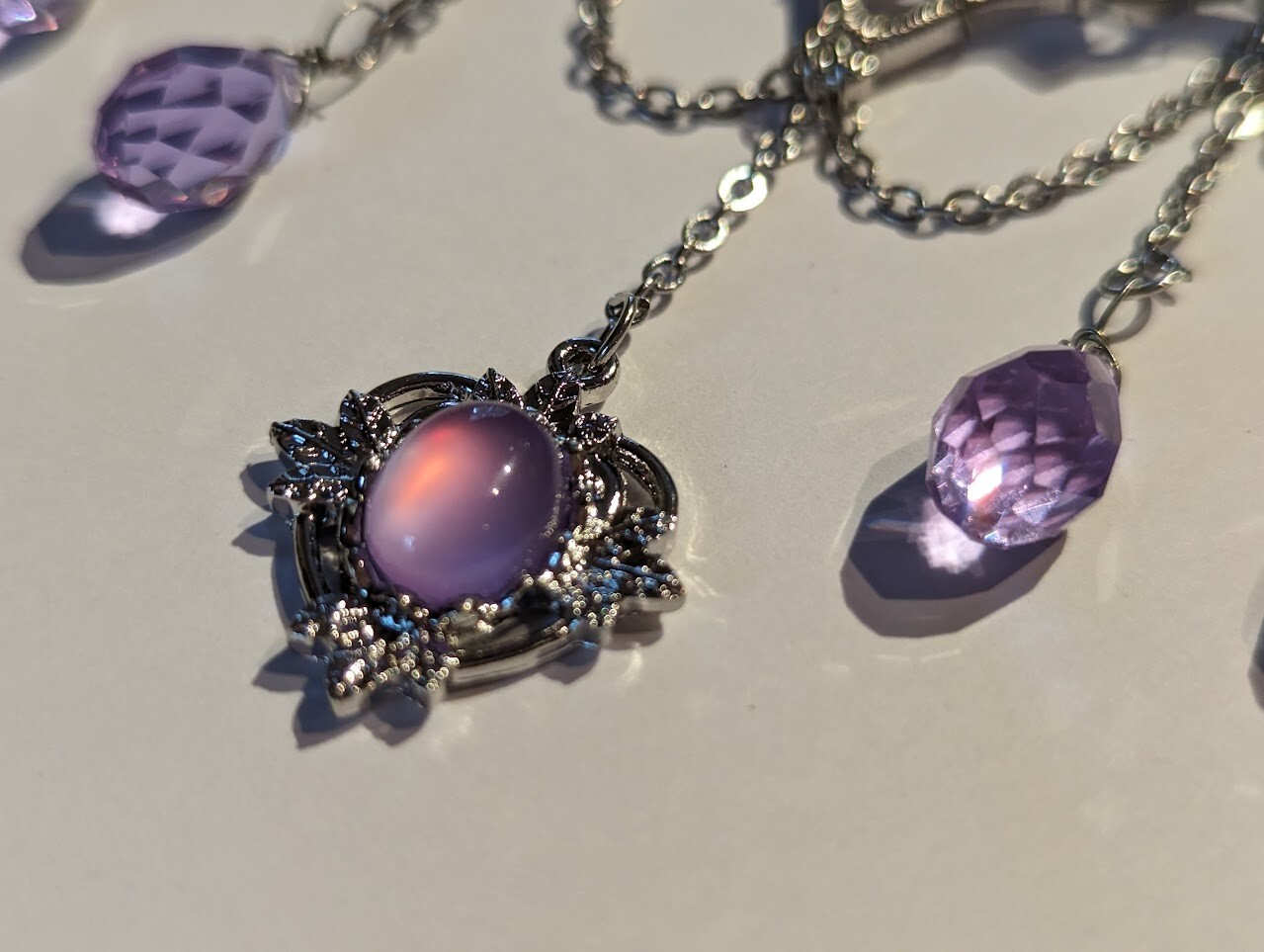 PURPLE & SILVERTONE FAIRYCORE CHOKER 90s y2K retro whimsigoth fairy necklace P6
