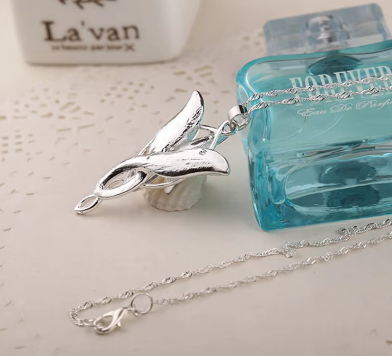 New Lord of The Rings Arwen’s Necklace Evenstar Pendant Crystal Silver Chain