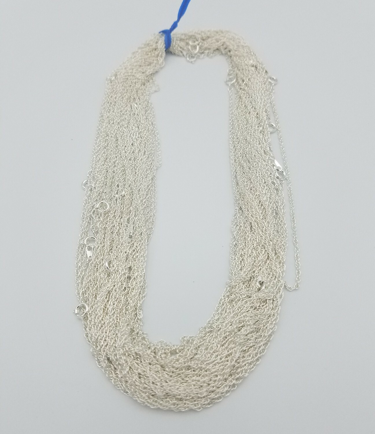 WHOLESALE LOTS OF 5-144 PIECES OF STERLING SILVER EP 18 INCH ROPE NECKLACES