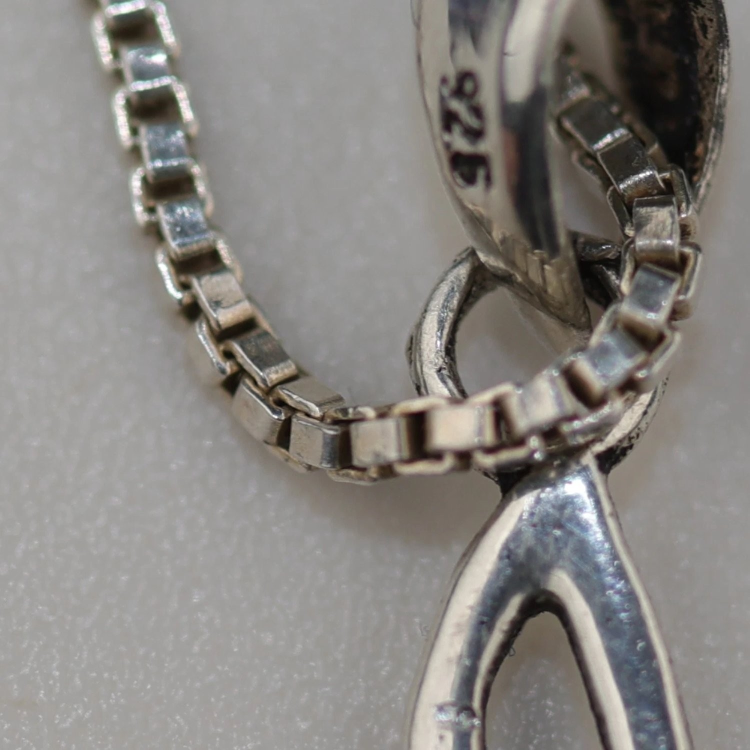 Sterling Silver Treble Clef Pendant Necklace 925 Italy 16″ Box Chain Music Note