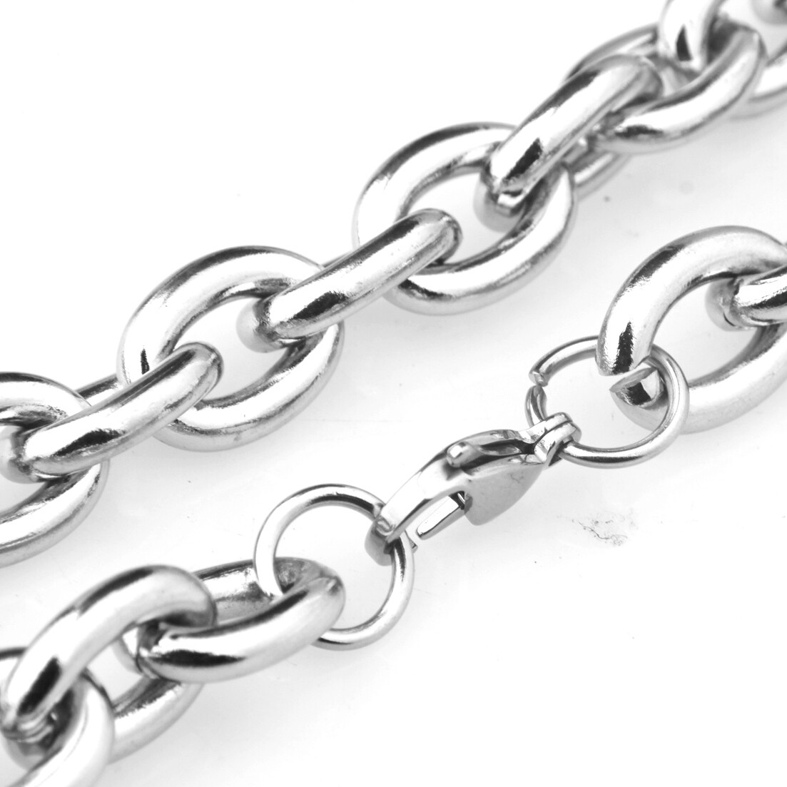 7″-40″ Heavy 9/11/13/15mm Mens Stainless Steel Silver Big O Link Chain Necklace