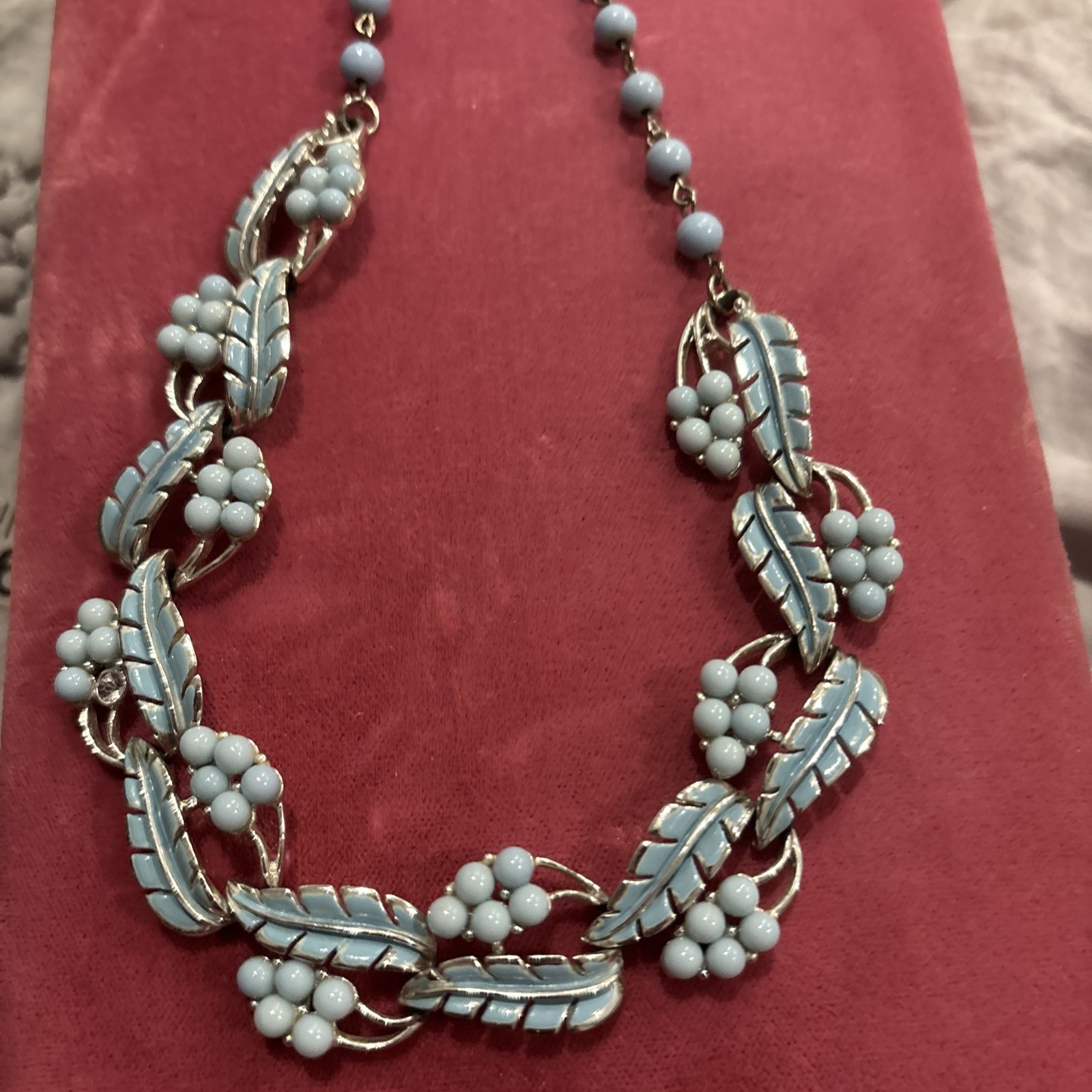 fashion jewelry necklace Light Blue Color V Pretty 18 Inches Long