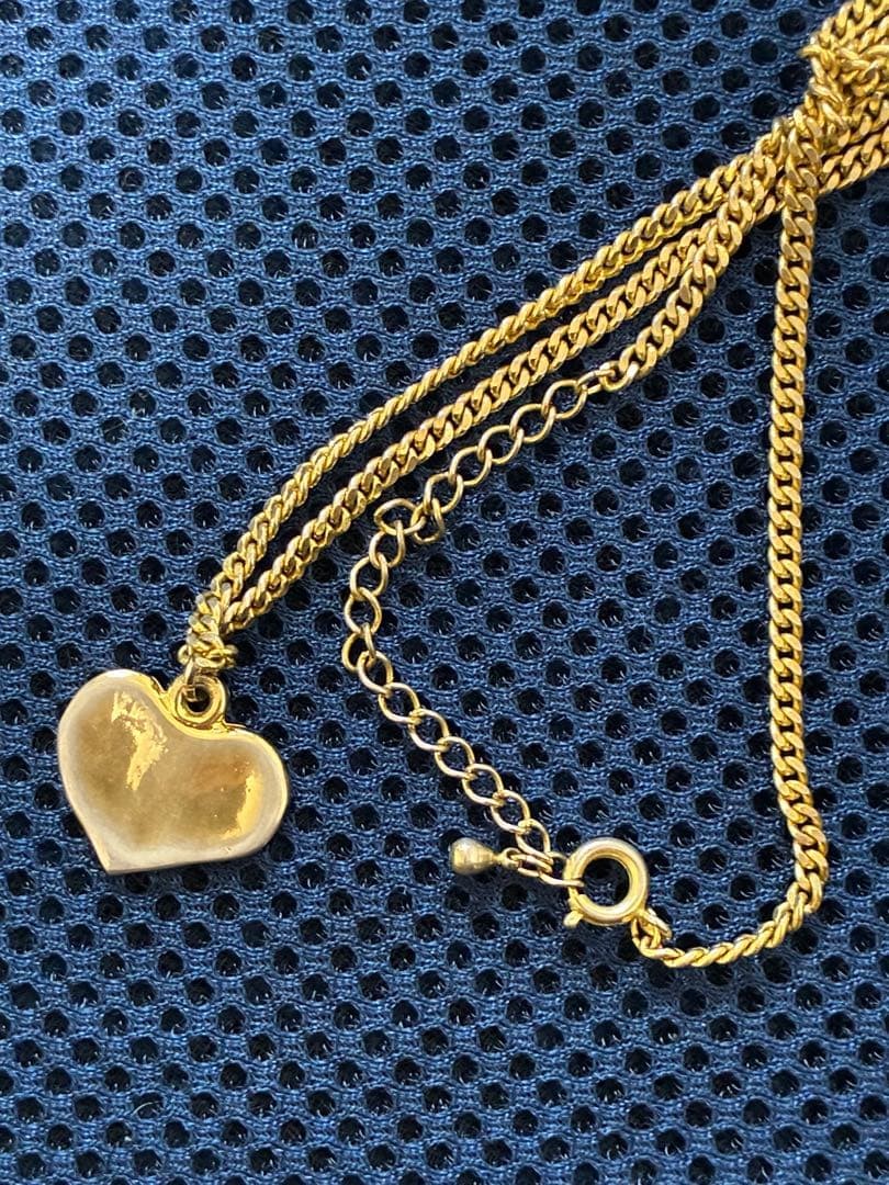 Moschino Heart Pendant Necklace Gold 46cm Pre-Owned
