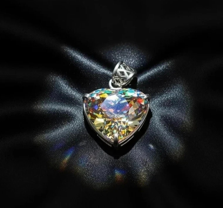 60 CT+ Flawless Rainbow Fire Mystic Topaz 925 Sterling Silver Plated Jewelry