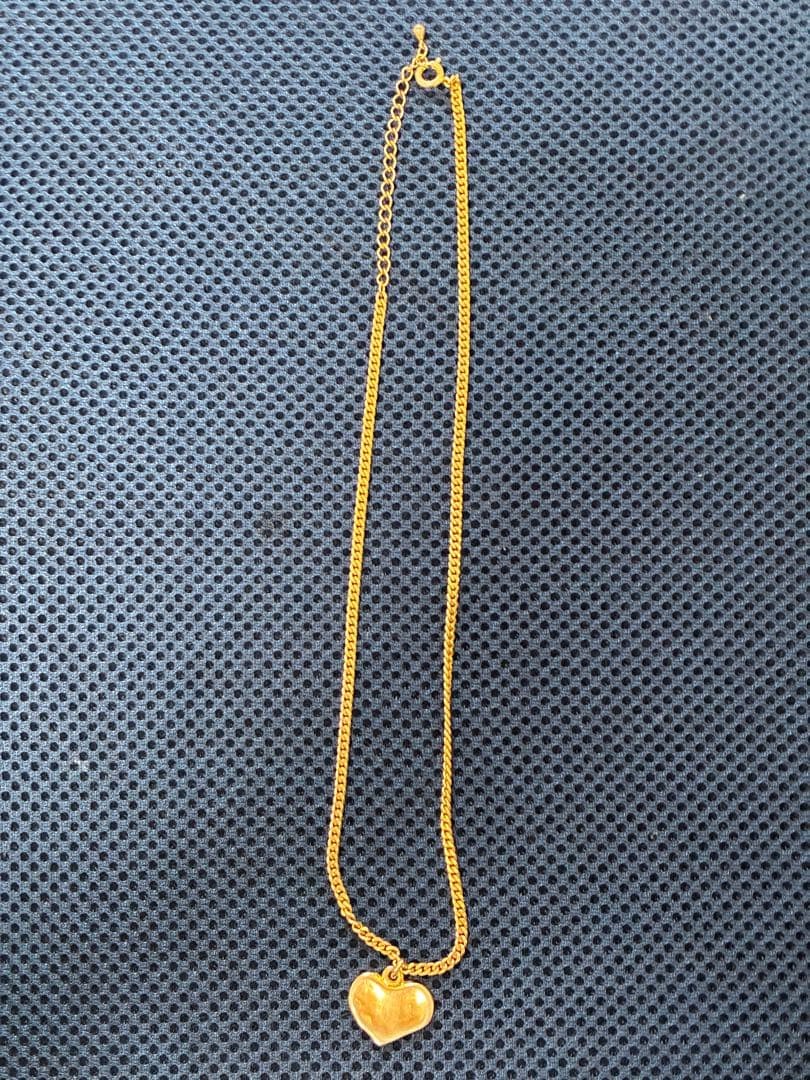 Moschino Heart Pendant Necklace Gold 46cm Pre-Owned