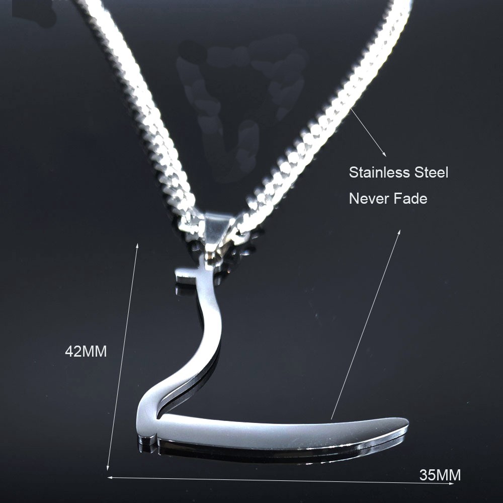 Termination and Rebirth, Death’s Scythe, Gothic Punk S.Steel Pendant Necklace