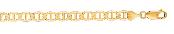 10k Yellow Gold 9″ Solid Anchor Mariner Link Anklet Chain Bracelet 3.2 mm 2Gram