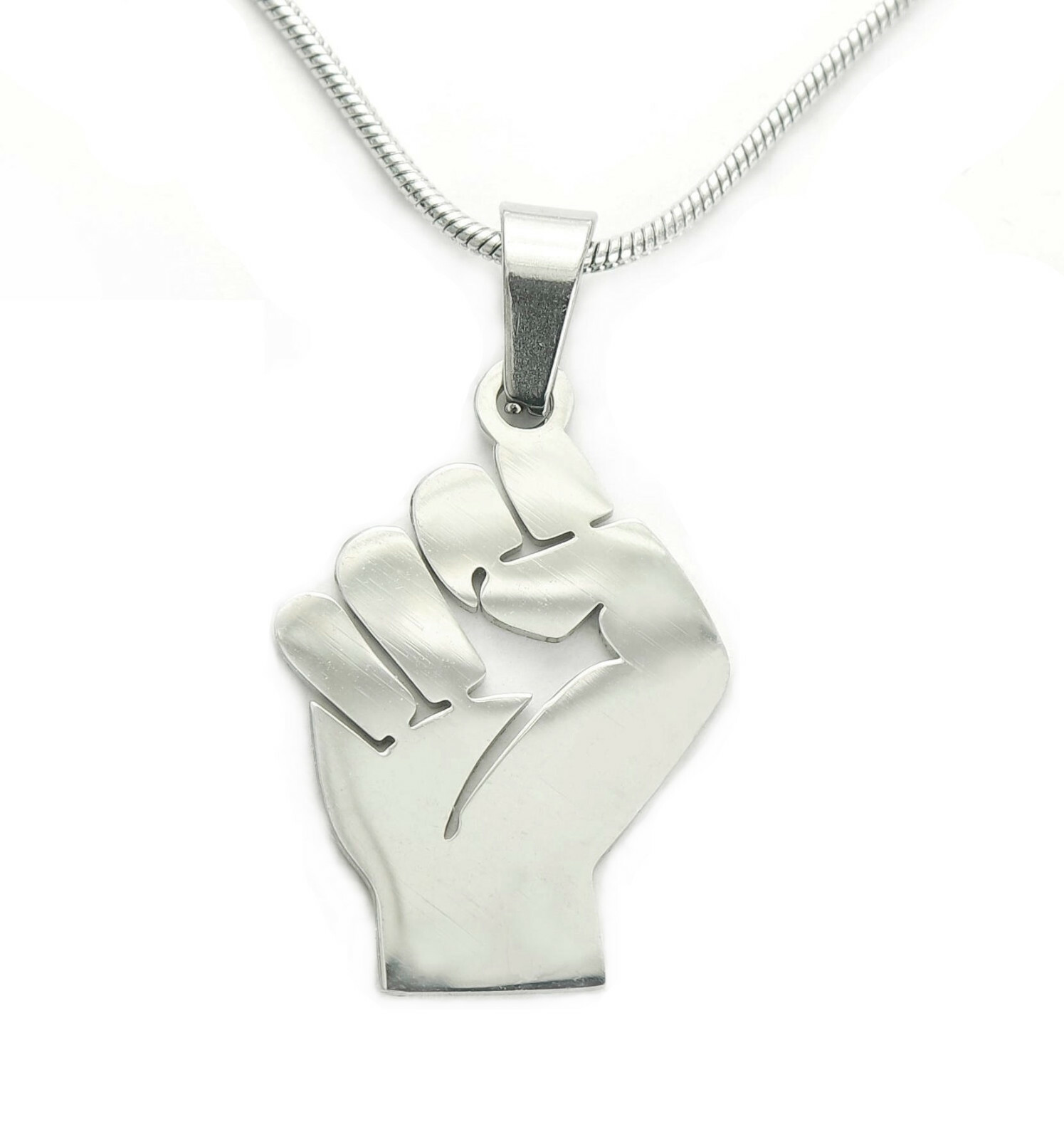 Raised Fist Necklace Solidarity Resitance Unity Sign Black Lives Matter Symbol n