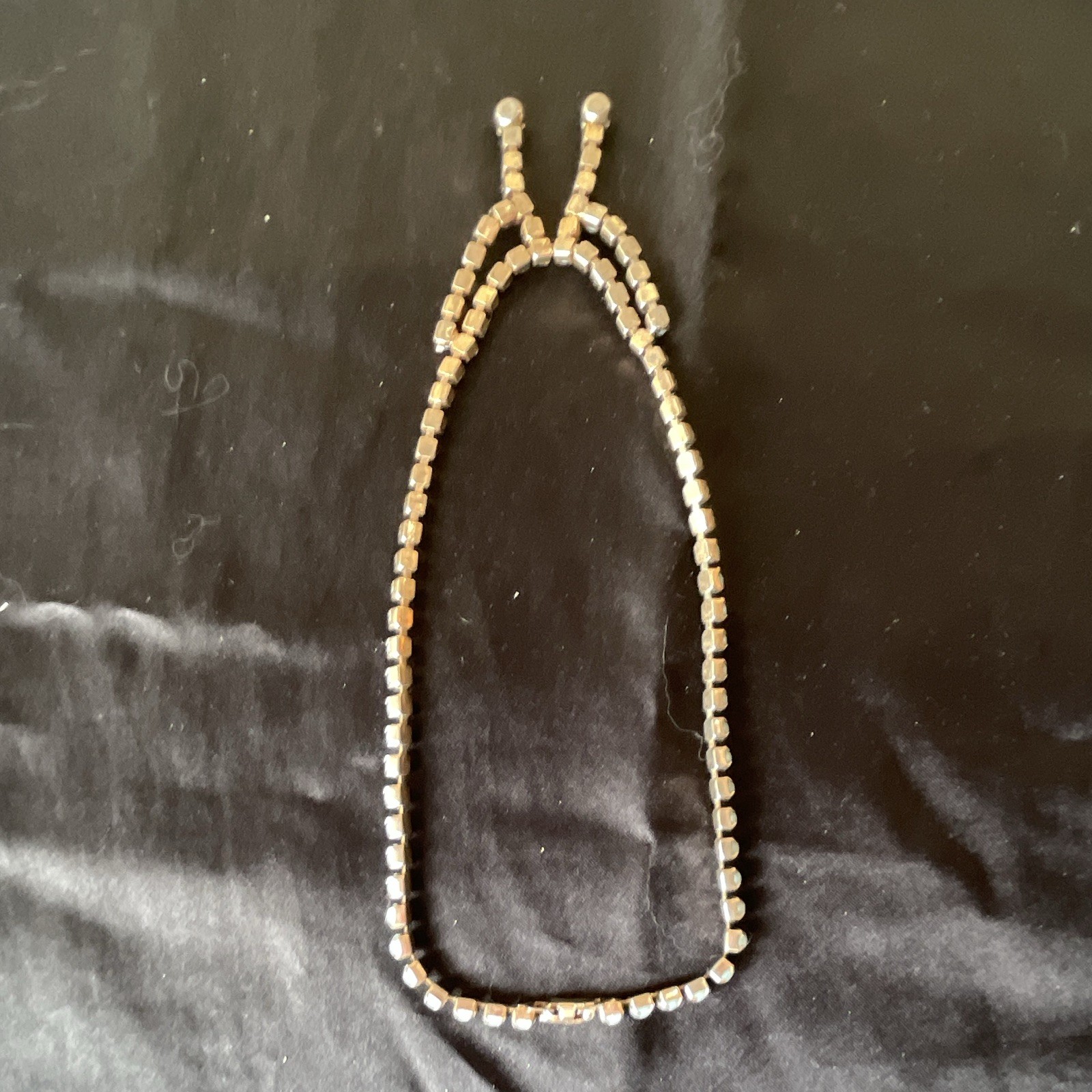 Vintage Necklace Double Strand Ball/Bead Chain Dangle Drops