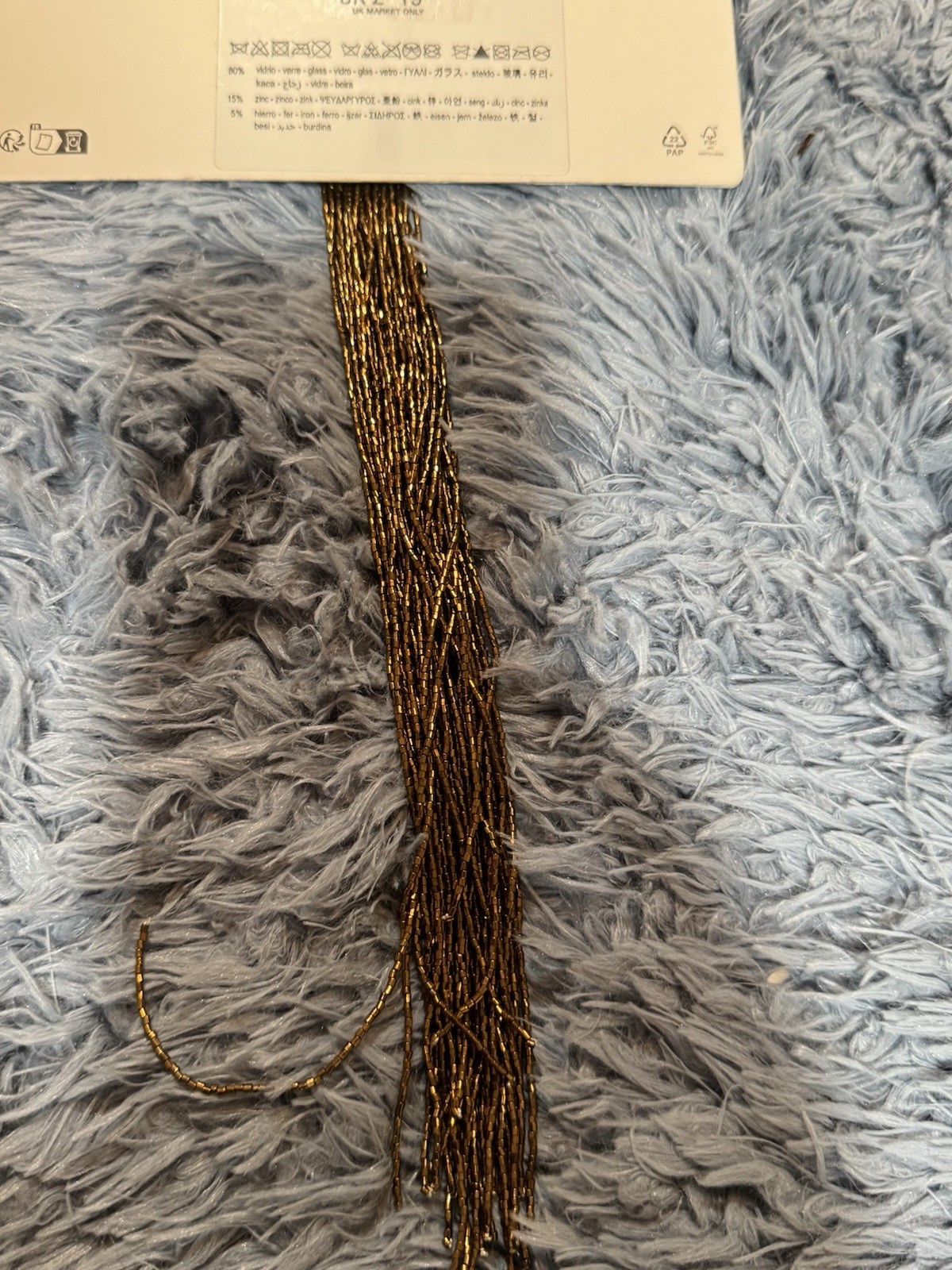 NIP Zara Beaded Tie Necklace